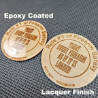 Four Rules of Firearm Safety - Birch Wood Double-Sided Engraved Coasters