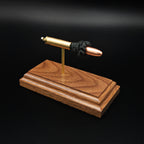 30 Carbine FMJ exploded cartridge anatomy model on walnut base