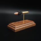 Front angled view of 30 Carbine full metal jacket bullet in exploded display