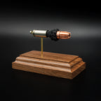 40 S&W G2 Research RIP exploded cartridge anatomy display on walnut wood base