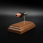 Premium walnut display featuring an exploded 40 S&W G2 Research RIP cartridge model