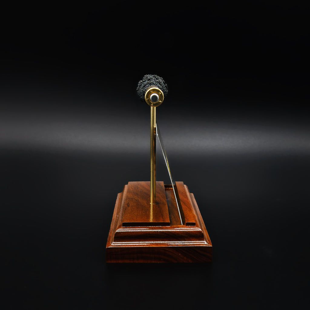 Unique office display made from real cartridge components with integrated business card slot, clean and minimal design
