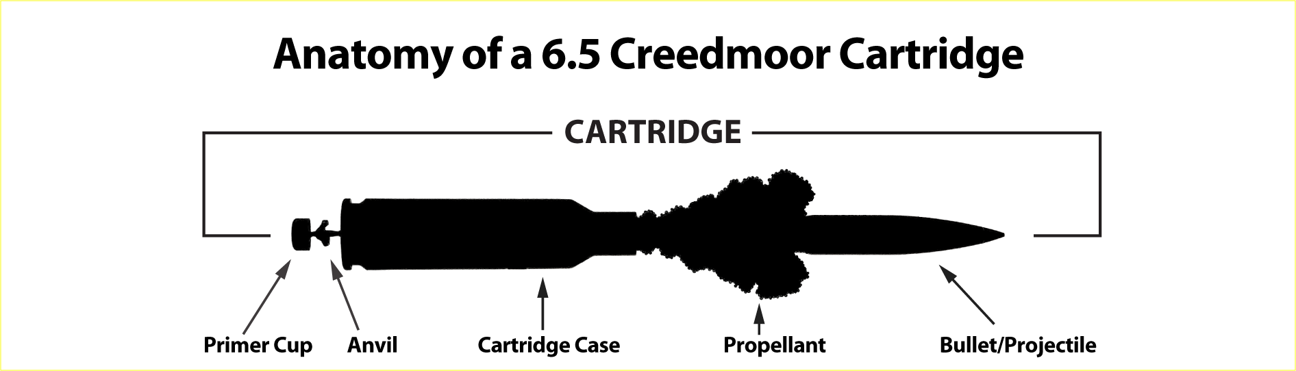 CUSTOM MODEL - ANATOMY ENGRAVED -- Large Base - 6.5 Creedmoor 143gr ELD-X on Base:C - Cherry