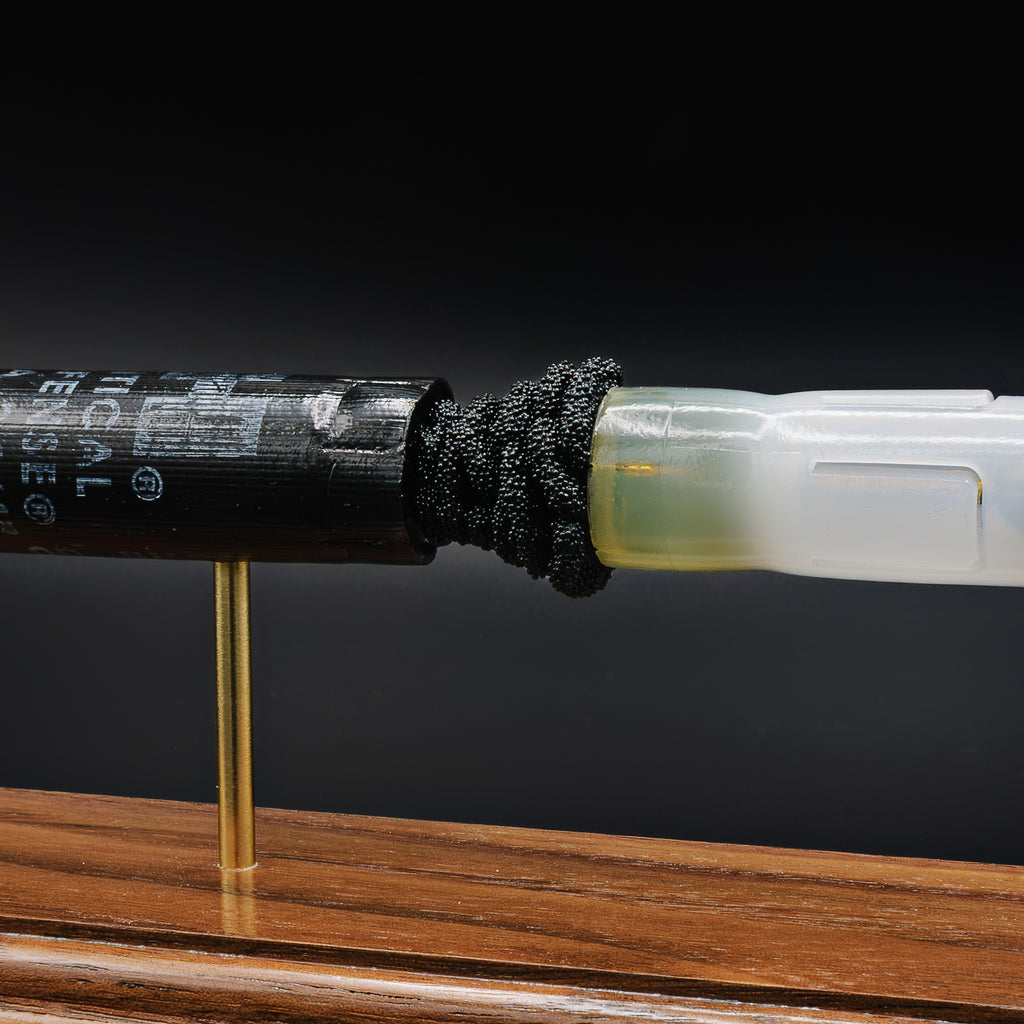 Educational 12 gauge Hornady Critical Defense buckshot model showing full shotshell construction