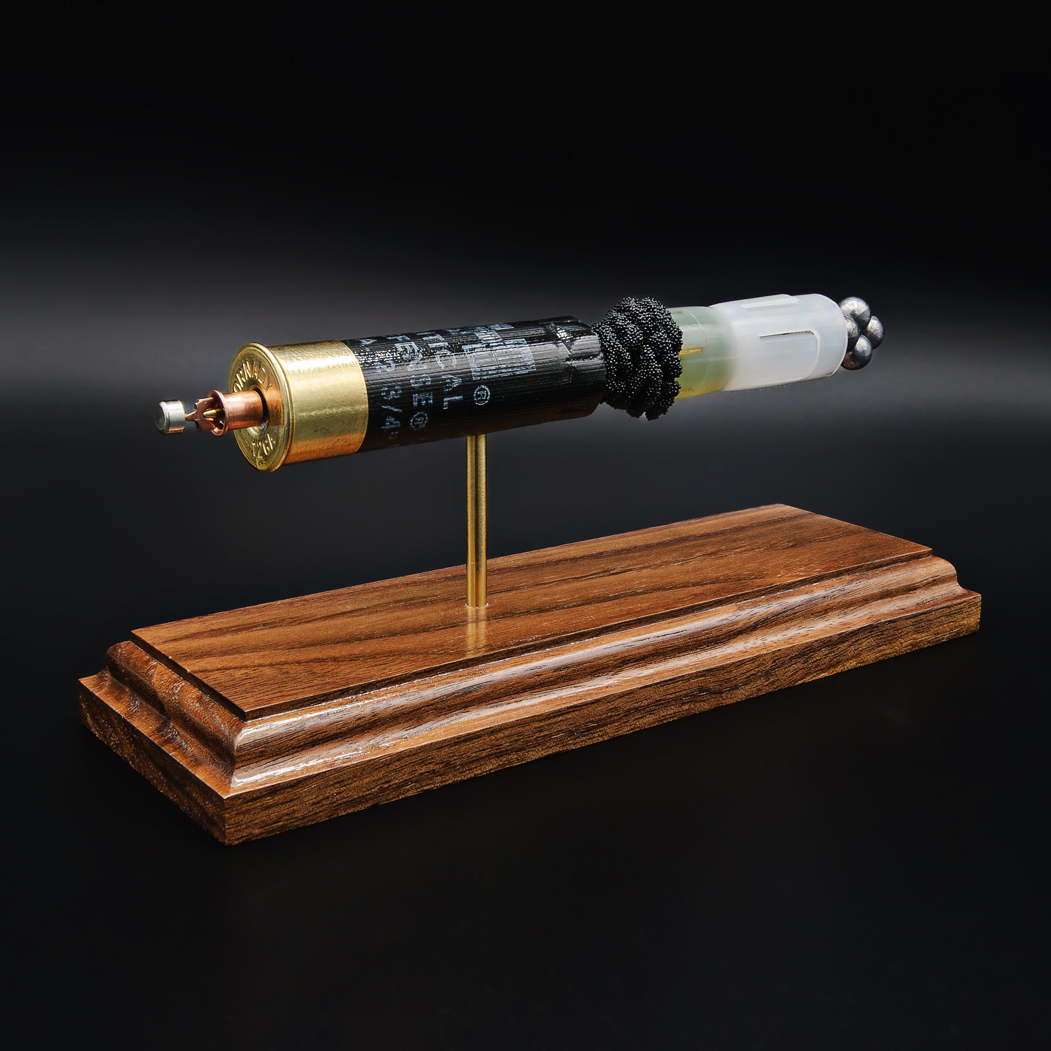 12 gauge buckshot cartridge display featuring Hornady Critical Defense 8 pellet configuration