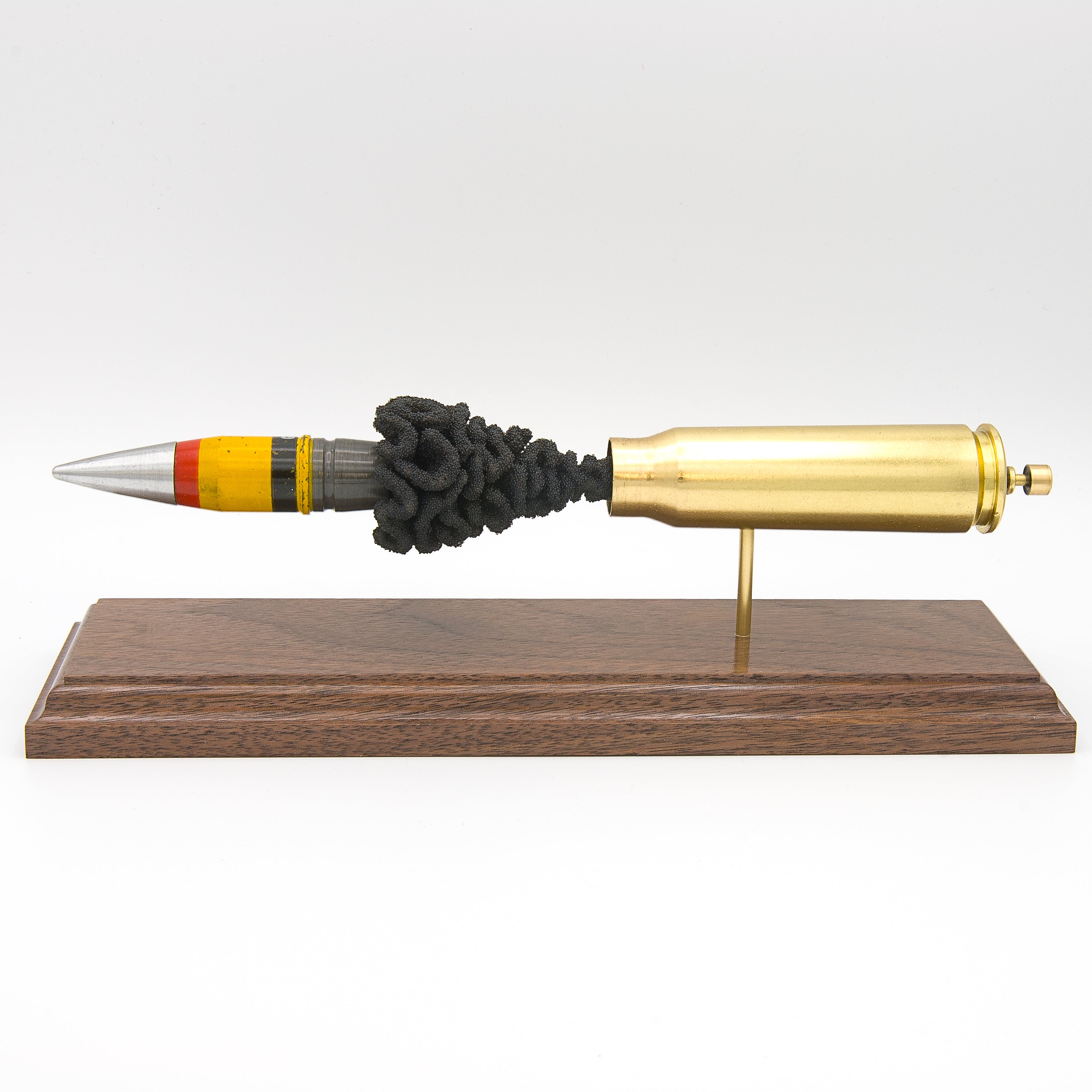 Handmade 20mm Vulcan cartridge display for technical reference
