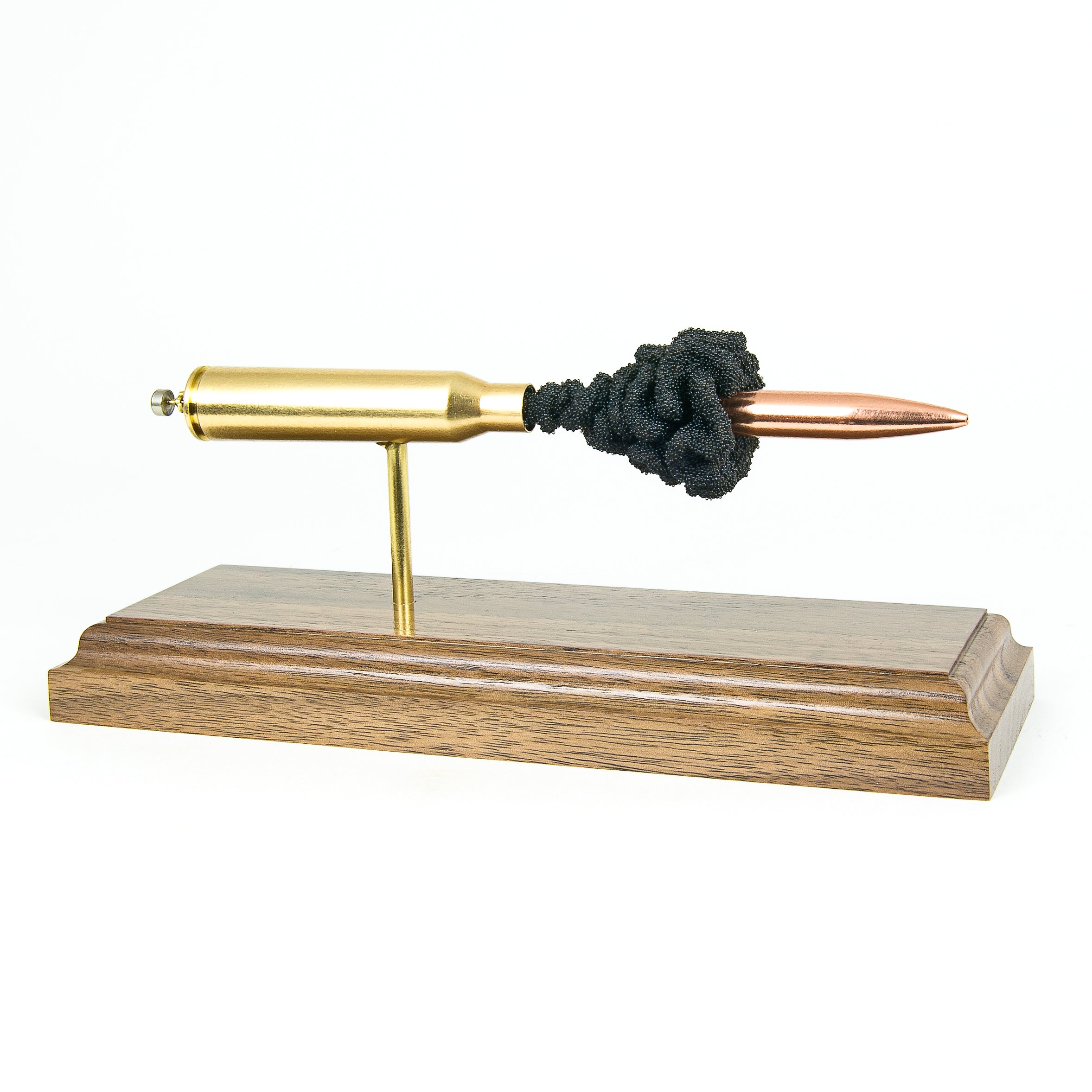 Handmade 338 Lapua Magnum cartridge display for military and long range shooters