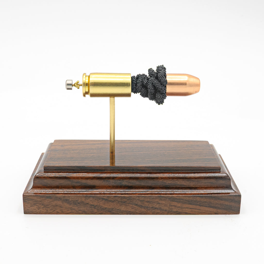 Exploded view of 40 Smith & Wesson 180gr FMJ cartridge anatomy trophy