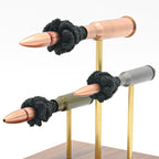 Triple-Caliber Soviet Rifle Display - 7.62x54R / 7.62x39mm / 5.45x39mm - Exploded Cartridge Anatomy Model