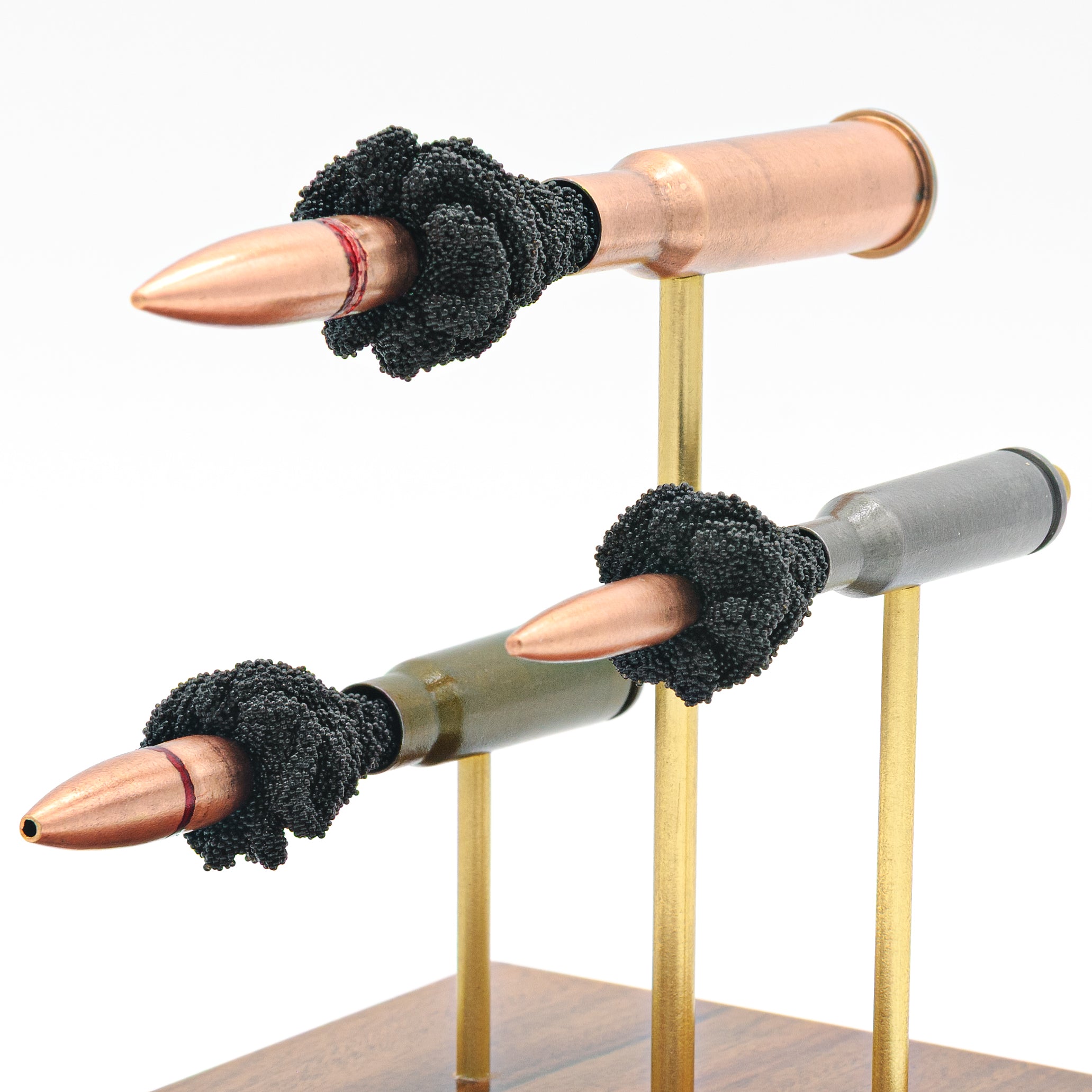 Triple-Caliber Soviet Rifle Display - 7.62x54R / 7.62x39mm / 5.45x39mm - Exploded Cartridge Anatomy Model