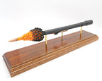 Mahogany mounted 7.62x39 barrel cutaway collector piece