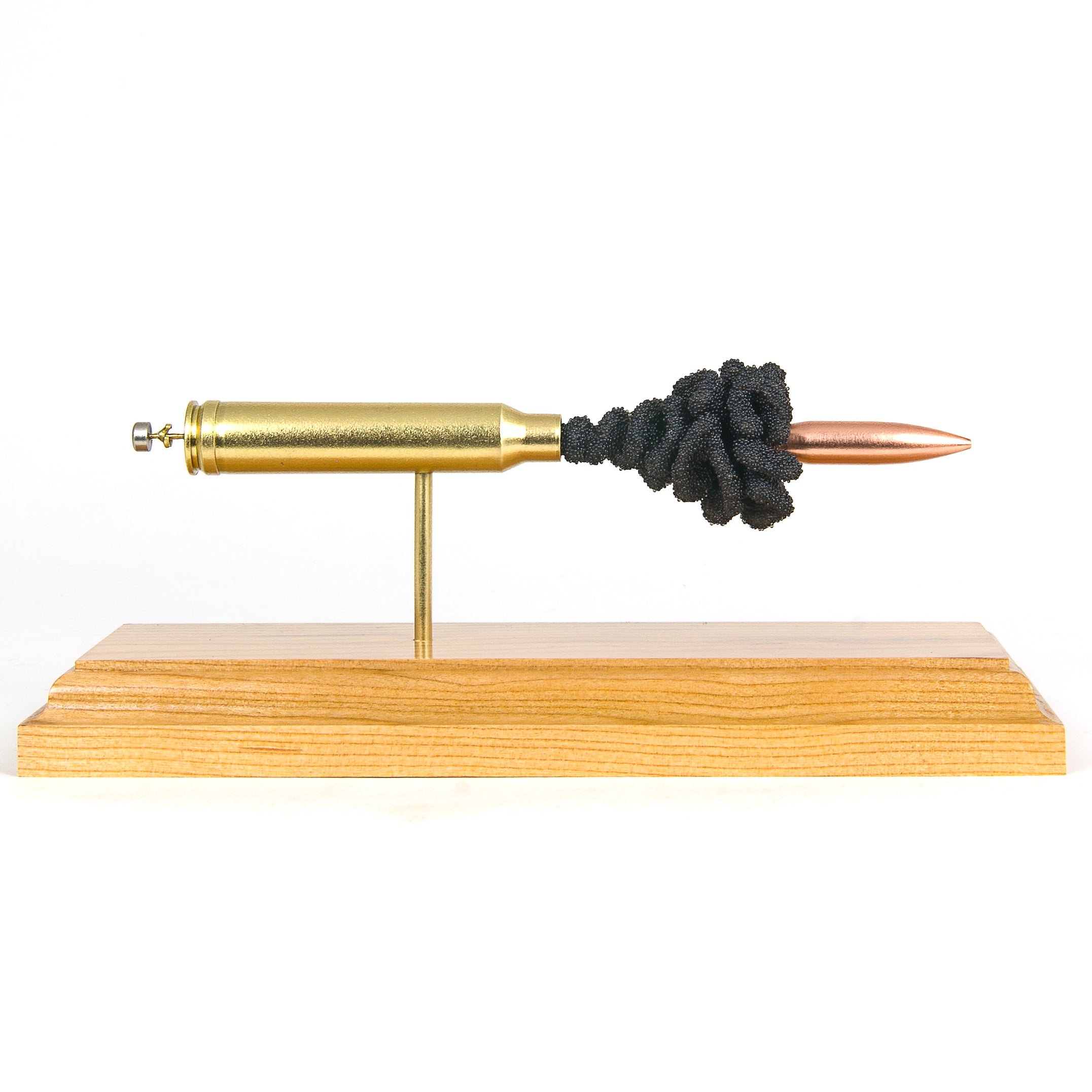 Exploded view of 300 Winchester Magnum cartridge anatomy