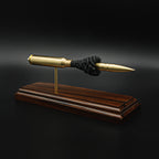 inert 408 cheytac cartridge display on hardwood base