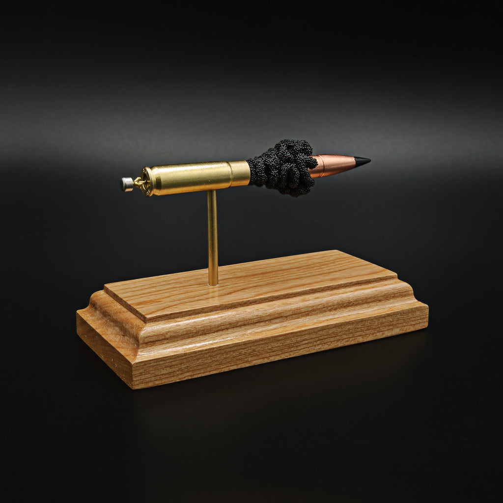 Handmade 300 Blackout cartridge display for shooters desk display