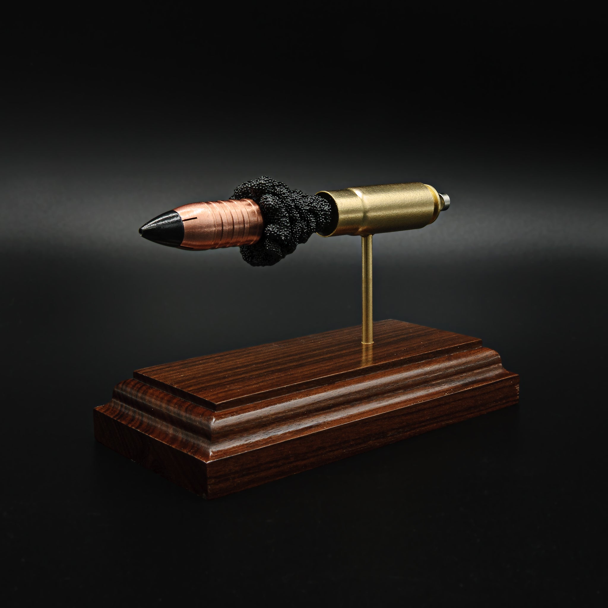 Handmade 458 SOCOM 265gr Flat Base Raptor cartridge display using real inert components