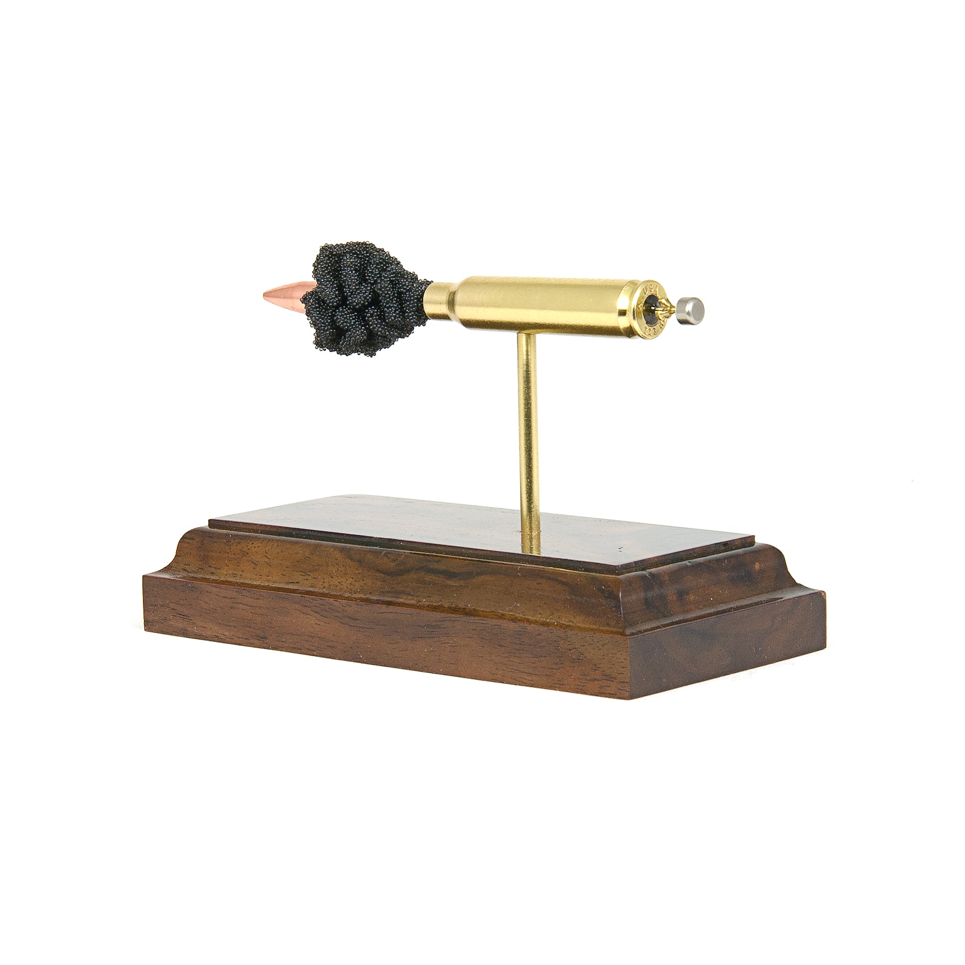 Handmade .223 Rem ammunition anatomy display with bullet option