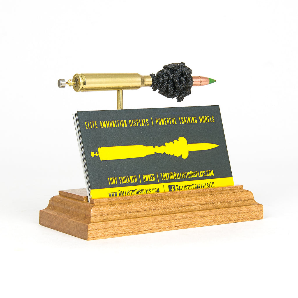Business Card Holder - Rifle Caliber Display - Expanded Cartridge Anatomy Model (Pick Your Cal)