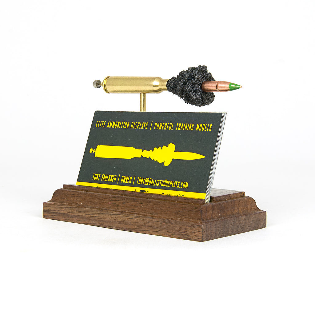 Business Card Holder - Rifle Caliber Display - Expanded Cartridge Anatomy Model (Pick Your Cal)