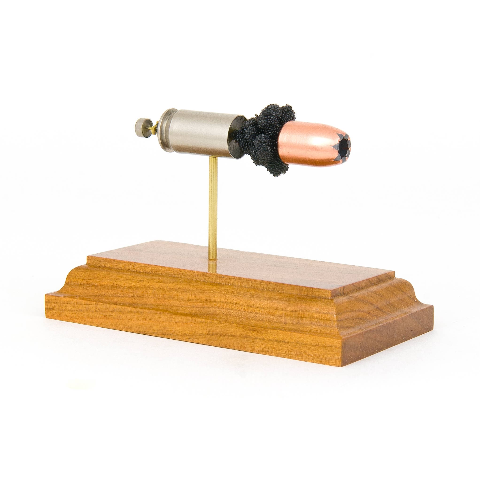 Handmade 45 Auto Speer Gold Dot cartridge display using real inert components