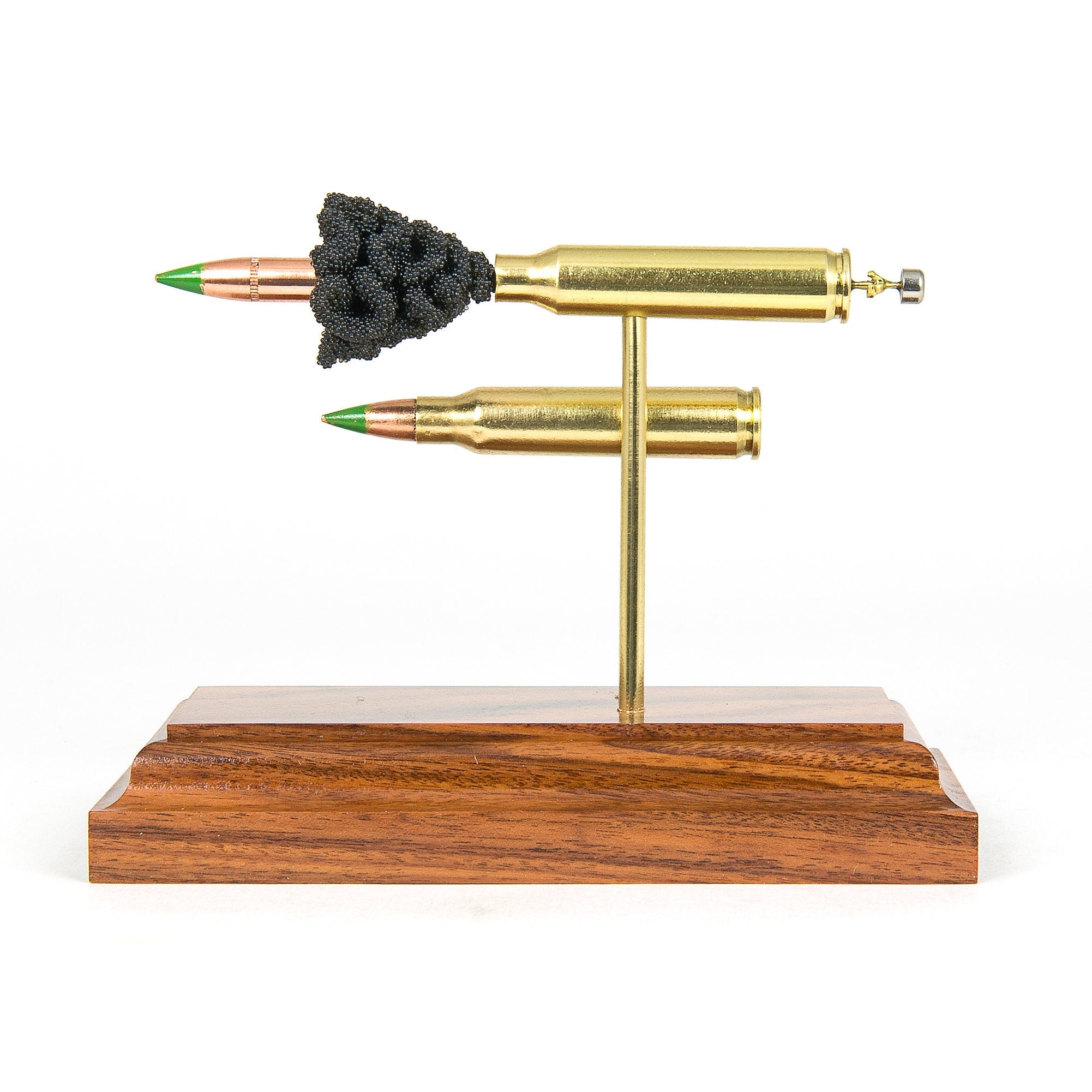 5.56 Green Tip military cartridge comparison desk display