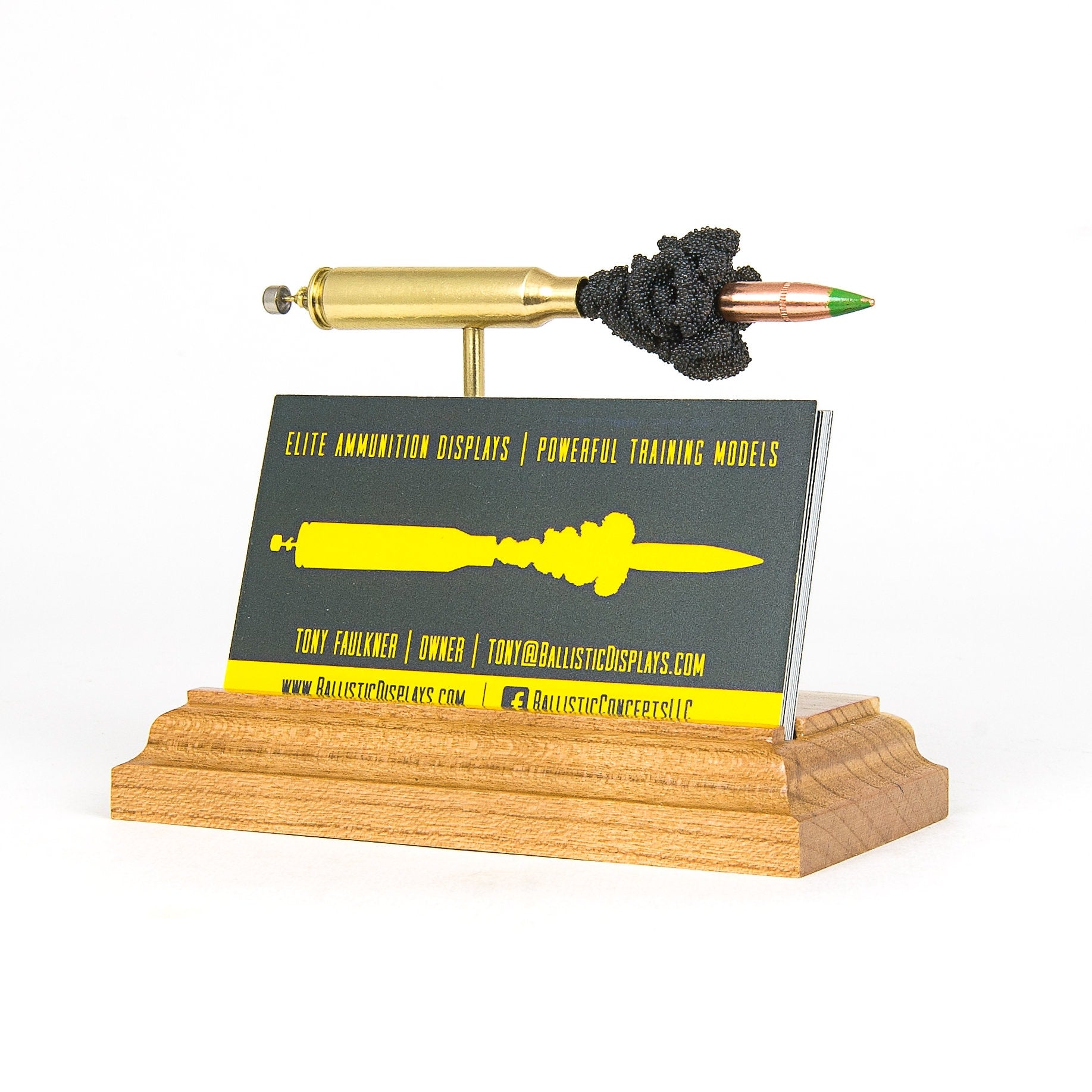 Business Card Holder - Rifle Caliber Display - Expanded Cartridge Anatomy Model (Pick Your Cal)