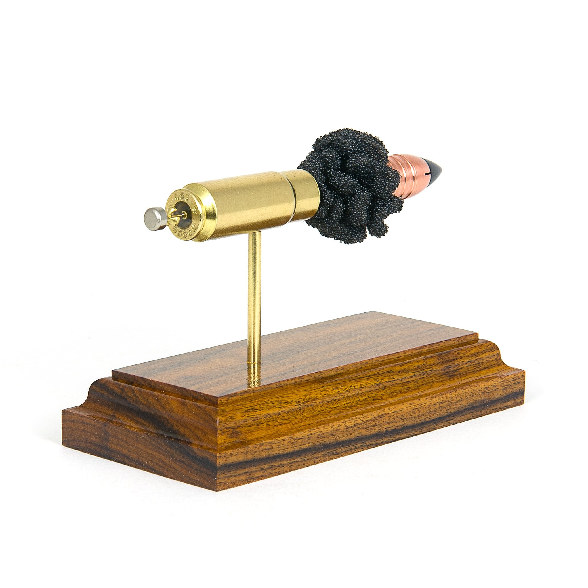 Handmade 458 SOCOM 265gr Flat Base Raptor cartridge display using real inert components