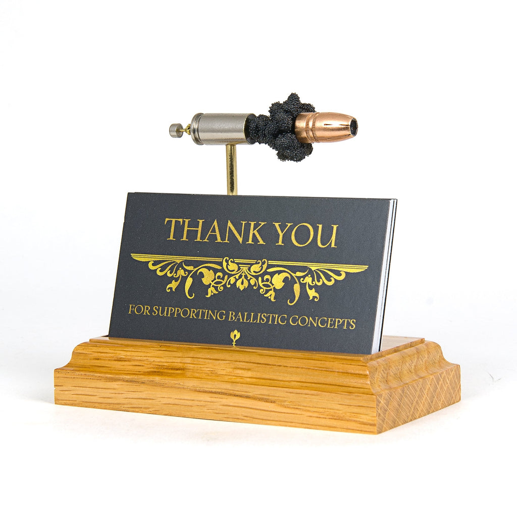 Expanded ammunition anatomy card holder for range counter display