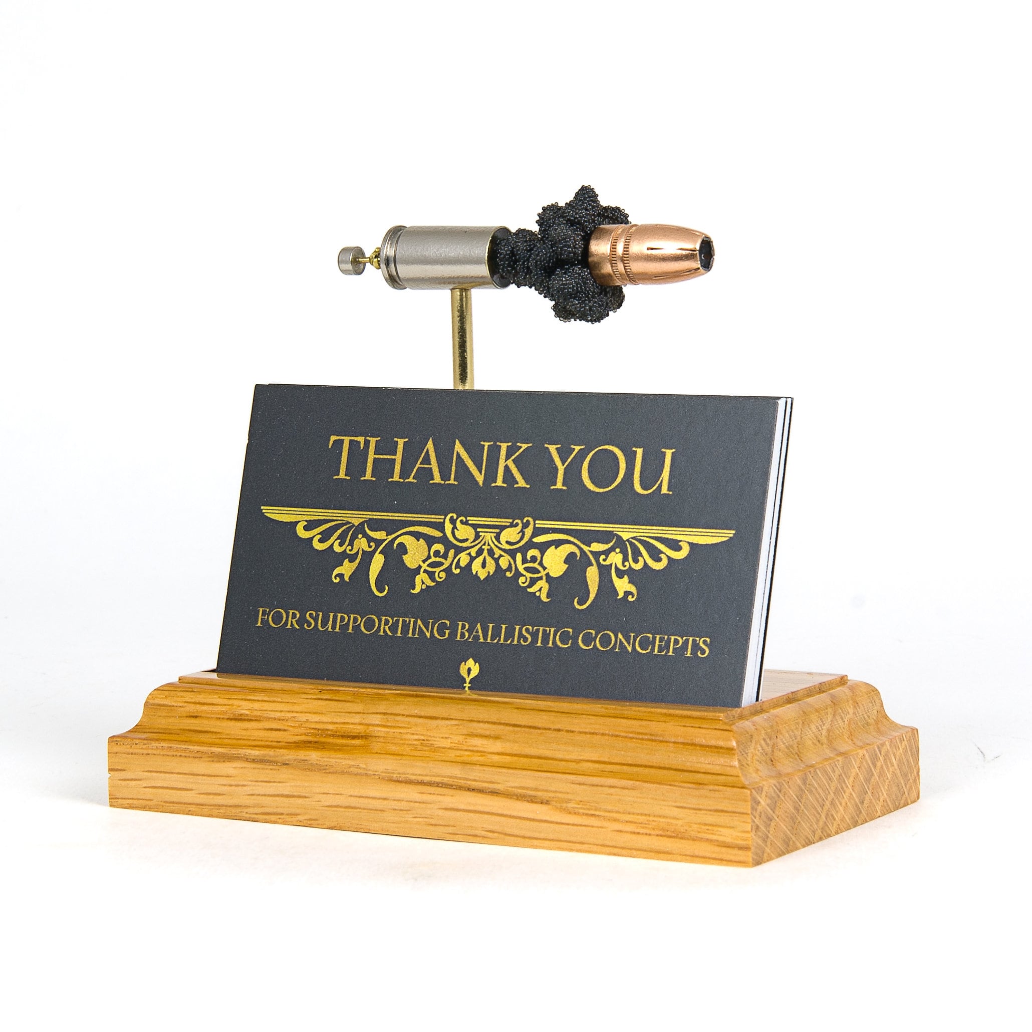 Expanded ammunition anatomy card holder for range counter display