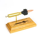 Expanded 308 Winchester cutaway model with engraved component diagram