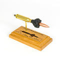 308 Winchester 168gr Sierra MatchKing HPBT anatomy engraved cartridge display on hardwood base