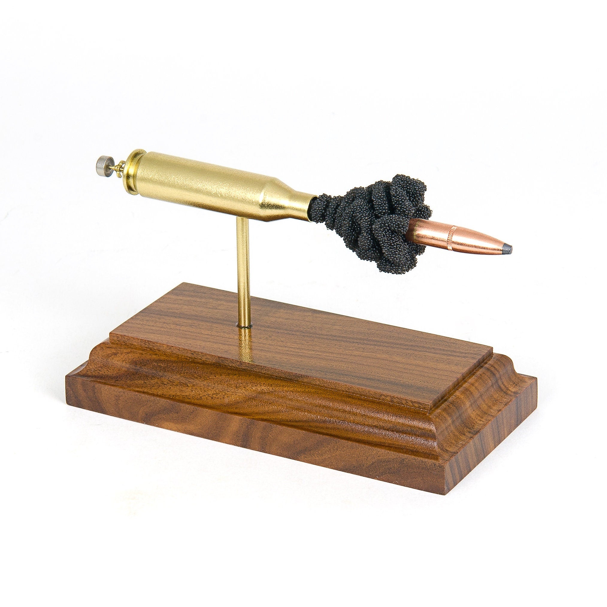 Exploded view of 243 Winchester 100gr BTSP cartridge anatomy