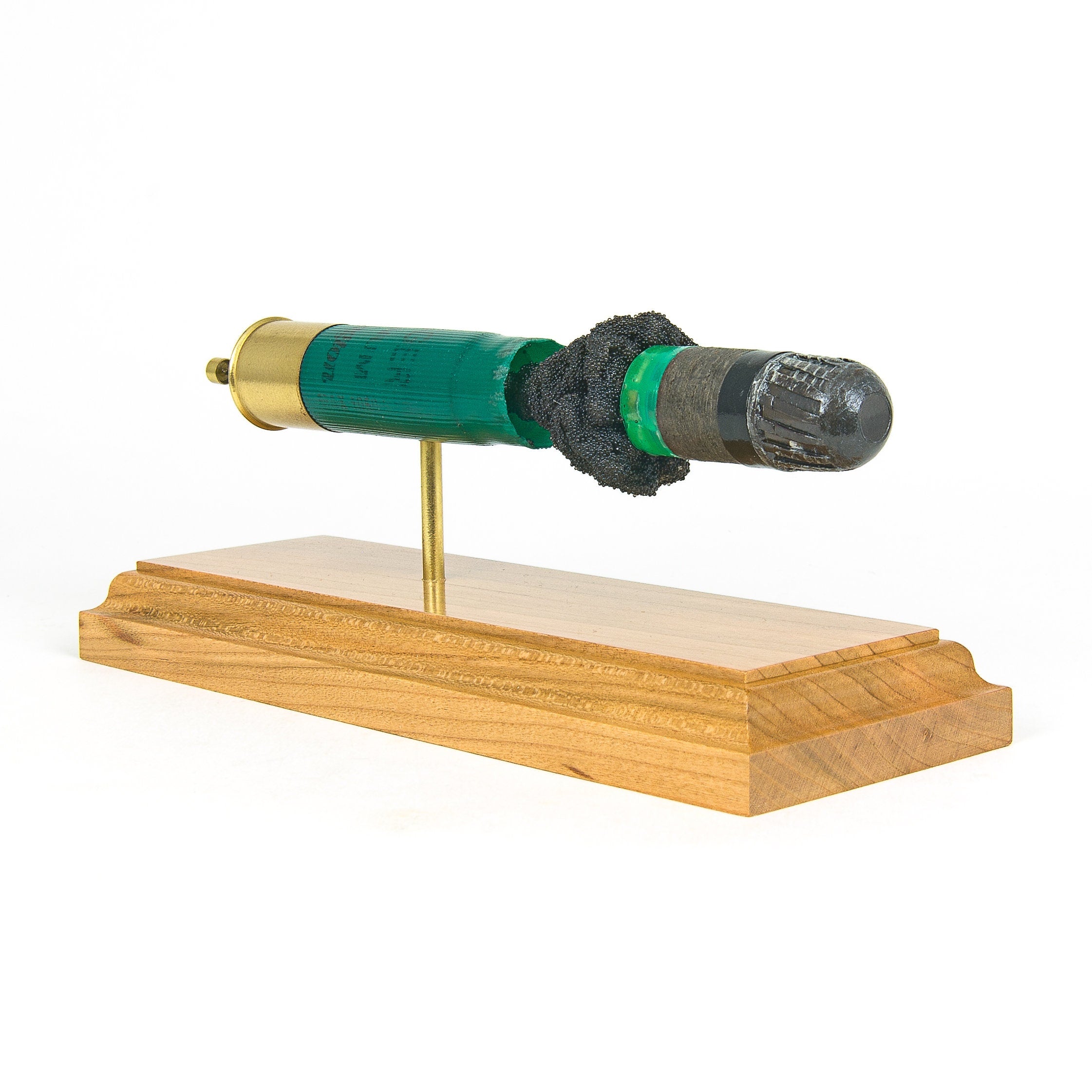 12ga remington slugger expanded shotshell anatomy display