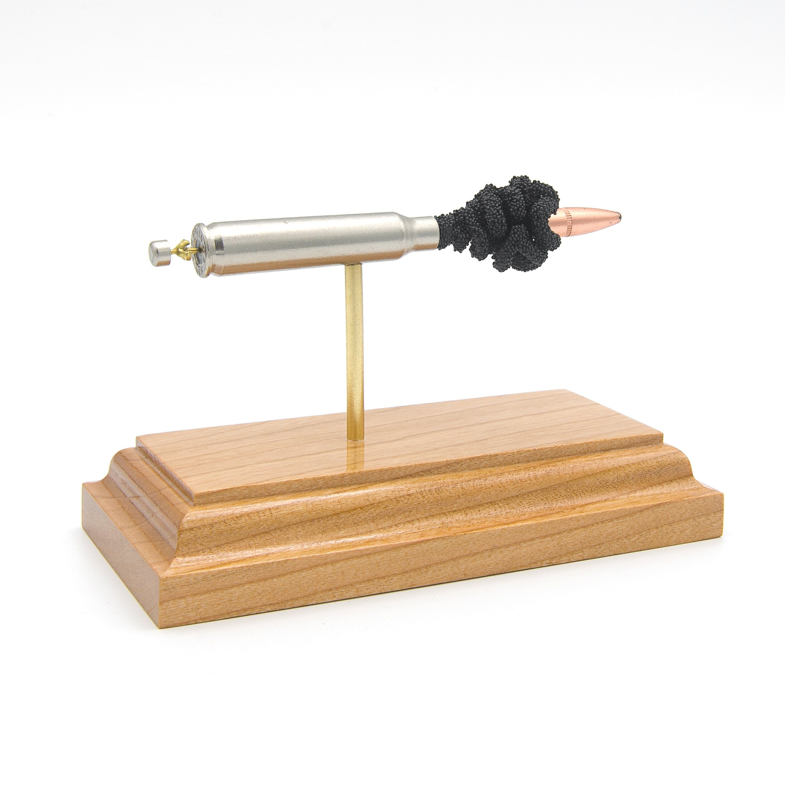 Handmade .223 Rem cartridge anatomy desk display