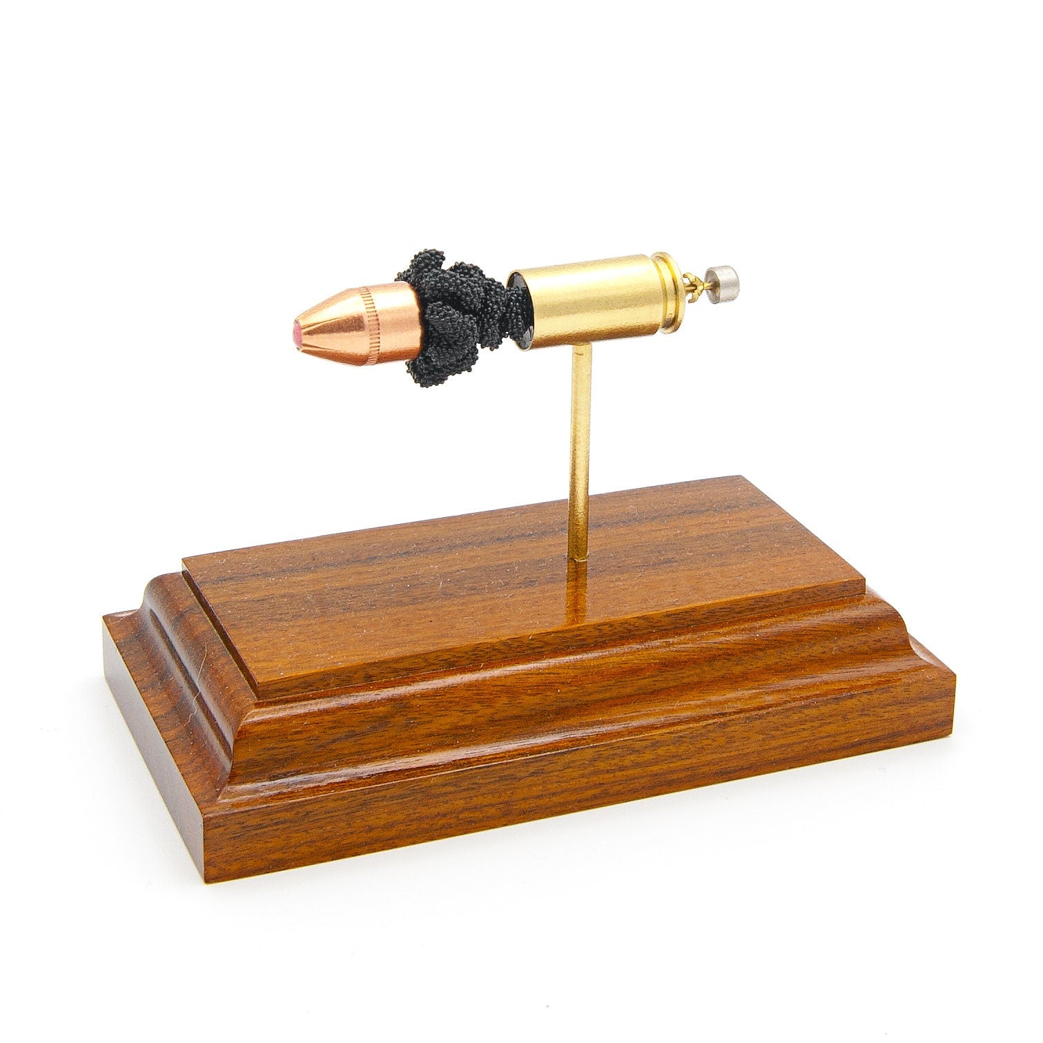 Exploded view of 9mm 100gr FTX defensive cartridge anatomy