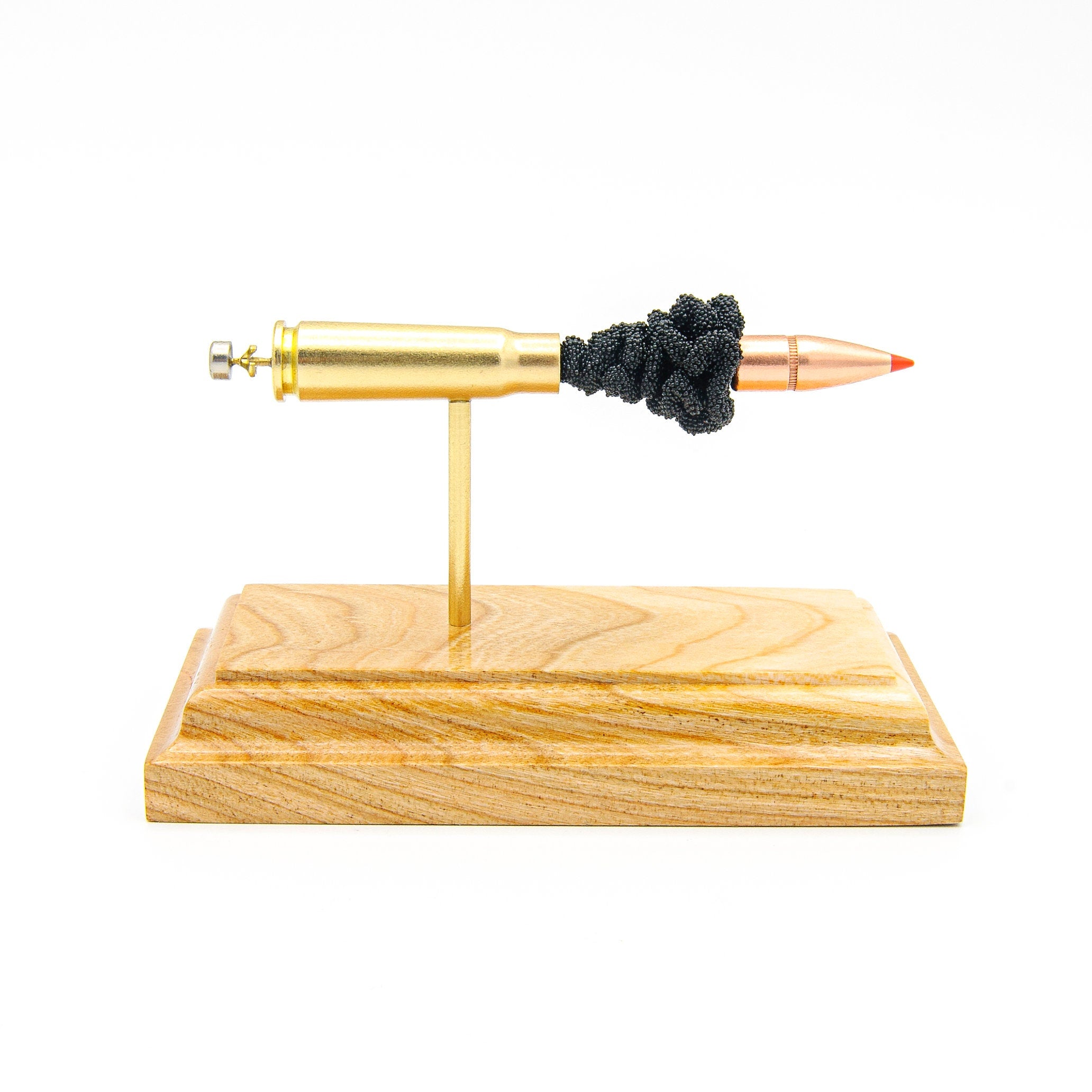 7.62x39mm cutaway cartridge model showing primer anvil case powder and 123gr SST bullet