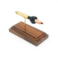 Expanded 350 Legend Winchester Copper Impact cartridge display on hardwood base