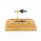Expanded 22 Long Rifle cartridge with labeled components