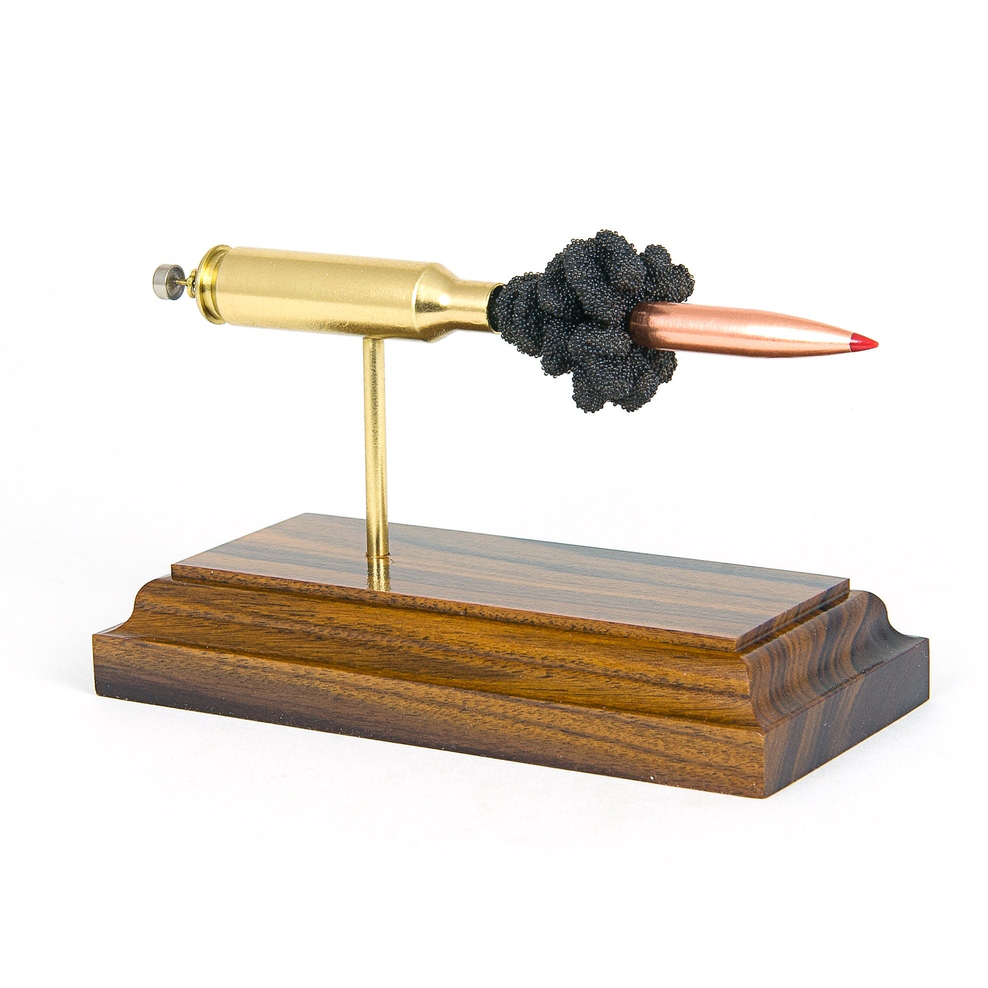 Handmade 6.5 Creedmoor Hornady 143gr ELD-X cartridge display using real inert components