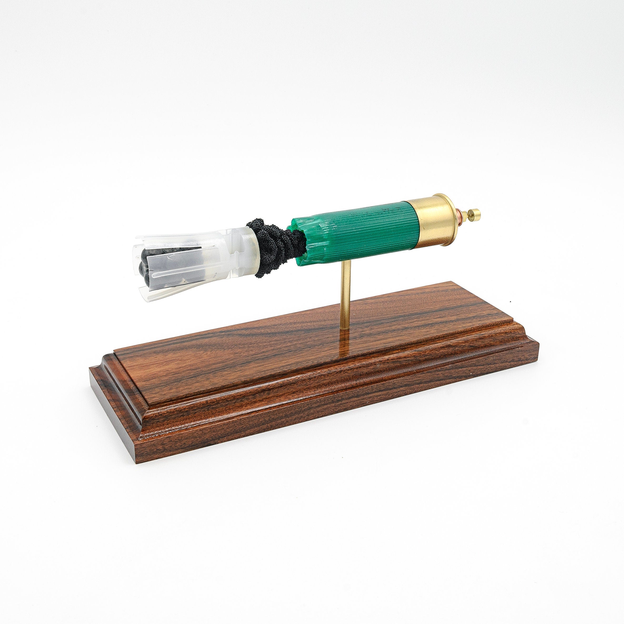 Handmade 12GA buckshot shotshell display for reference and education