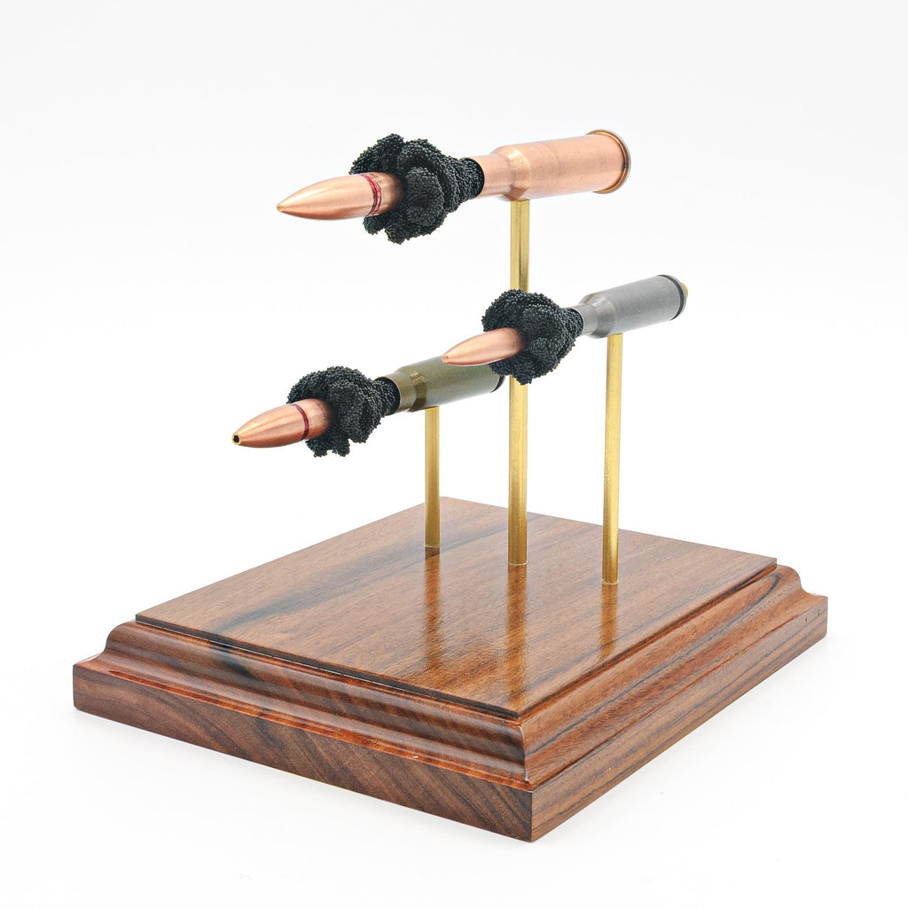 Triple-Caliber Soviet Rifle Display - 7.62x54R / 7.62x39mm / 5.45x39mm - Exploded Cartridge Anatomy Model