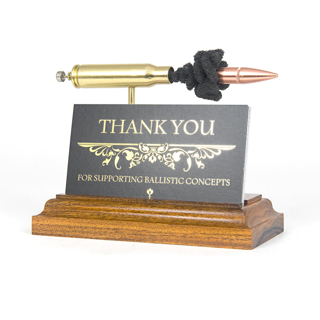 Business Card Holder - Rifle Caliber Display - Expanded Cartridge Anatomy Model (Pick Your Cal)